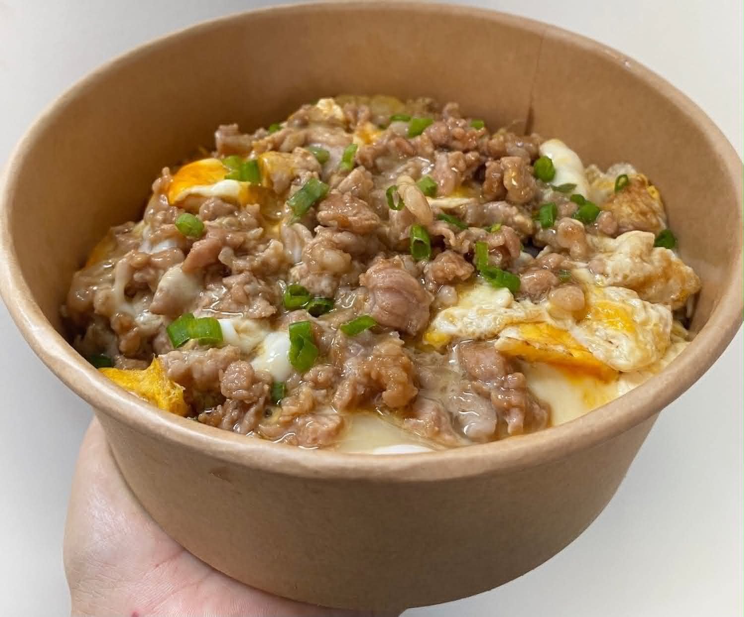 Ari rice bowl, cooked to order and ready for delivery